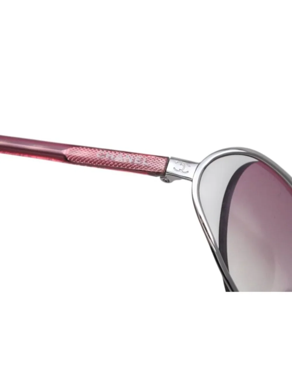 Chanel Sunglasses Eyewear CC Logo Pink Silver
